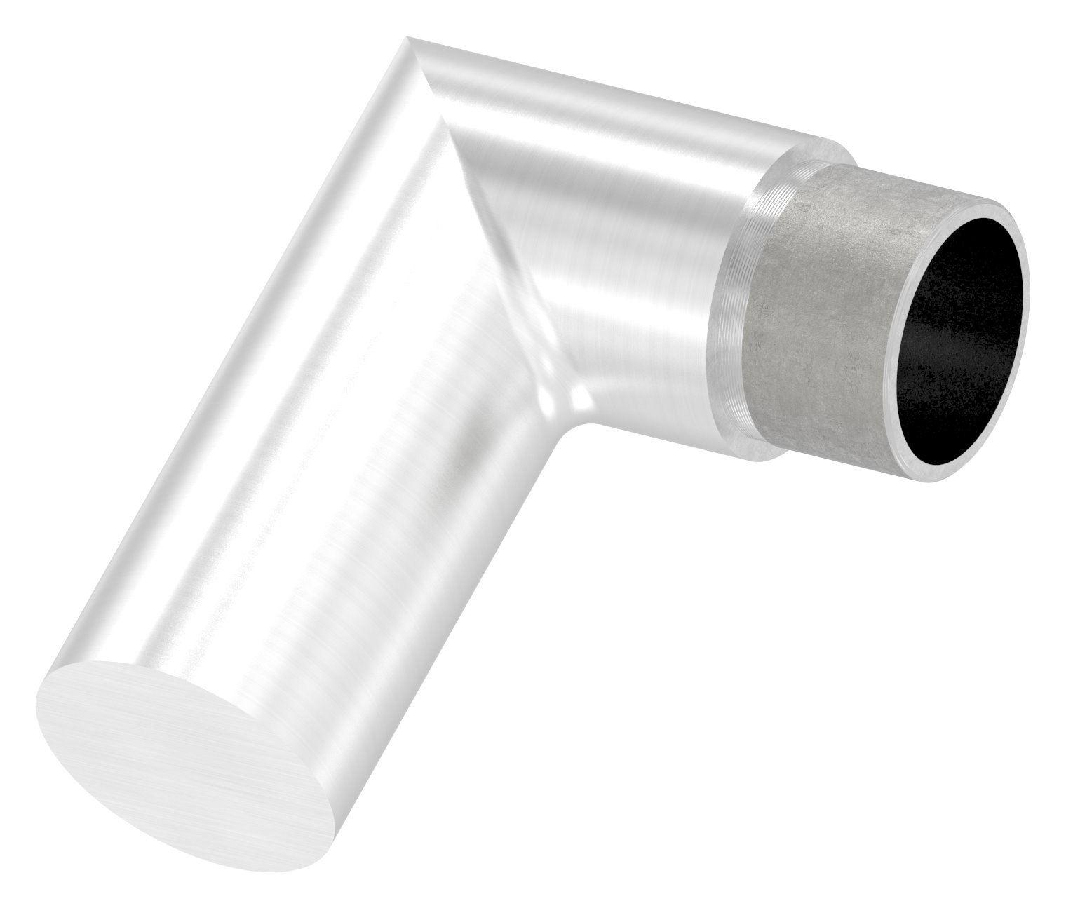 Endbogen 90°, für Rohr 33,7x2,0mm, V2A