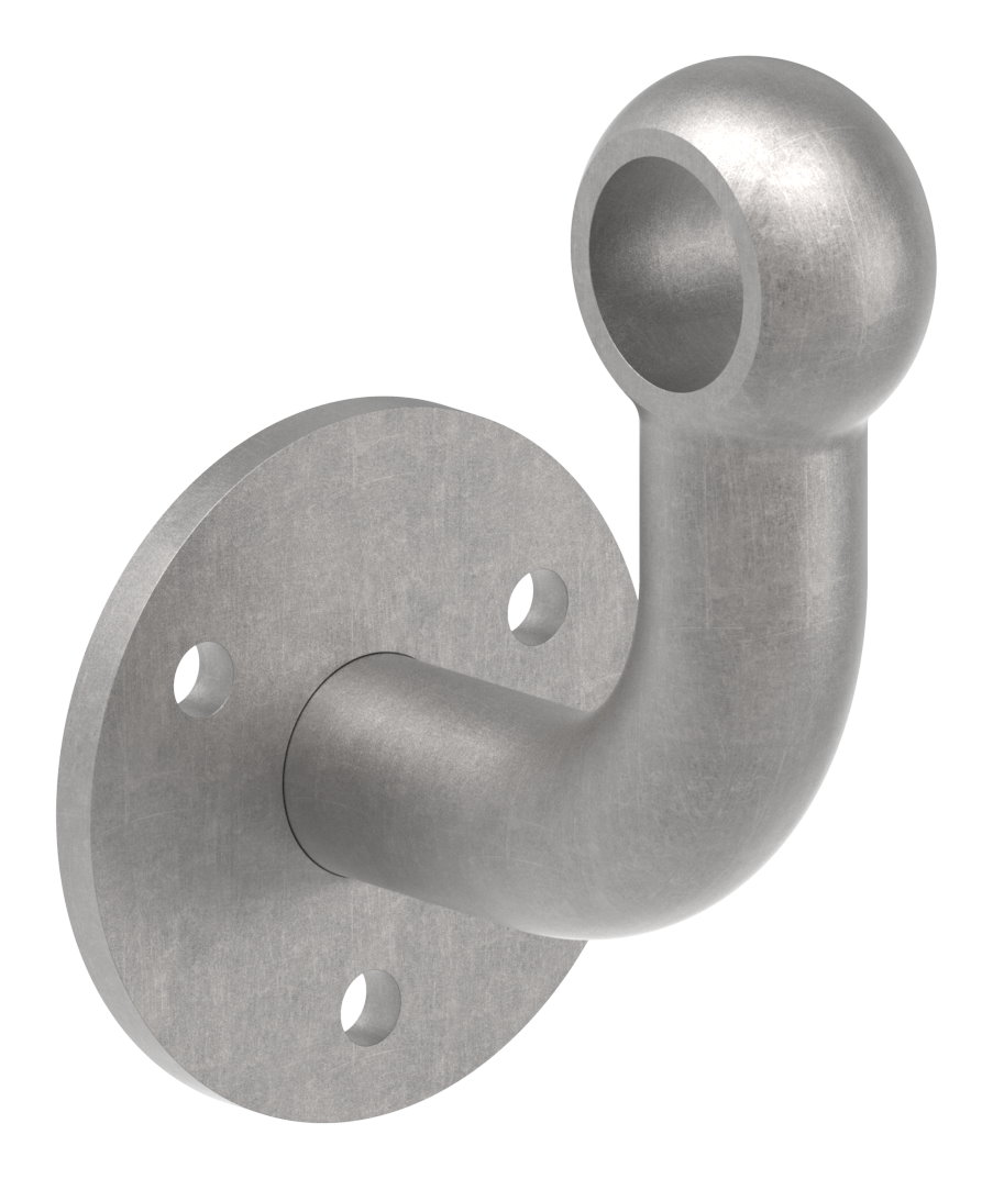 Handlaufträger mit Ronde 80x6mm für Ø 25mm Rundmaterial