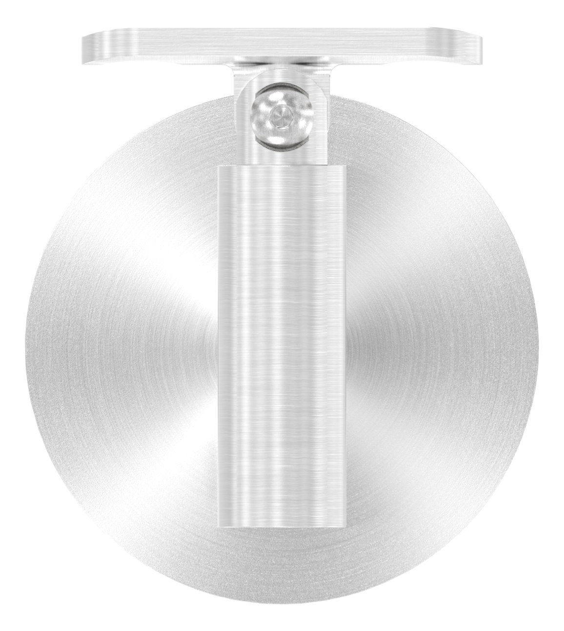 Sensa Design 2, für Rohr 42,4mm, für Montage an Glas, mit Gelenk für Steigung, V2A