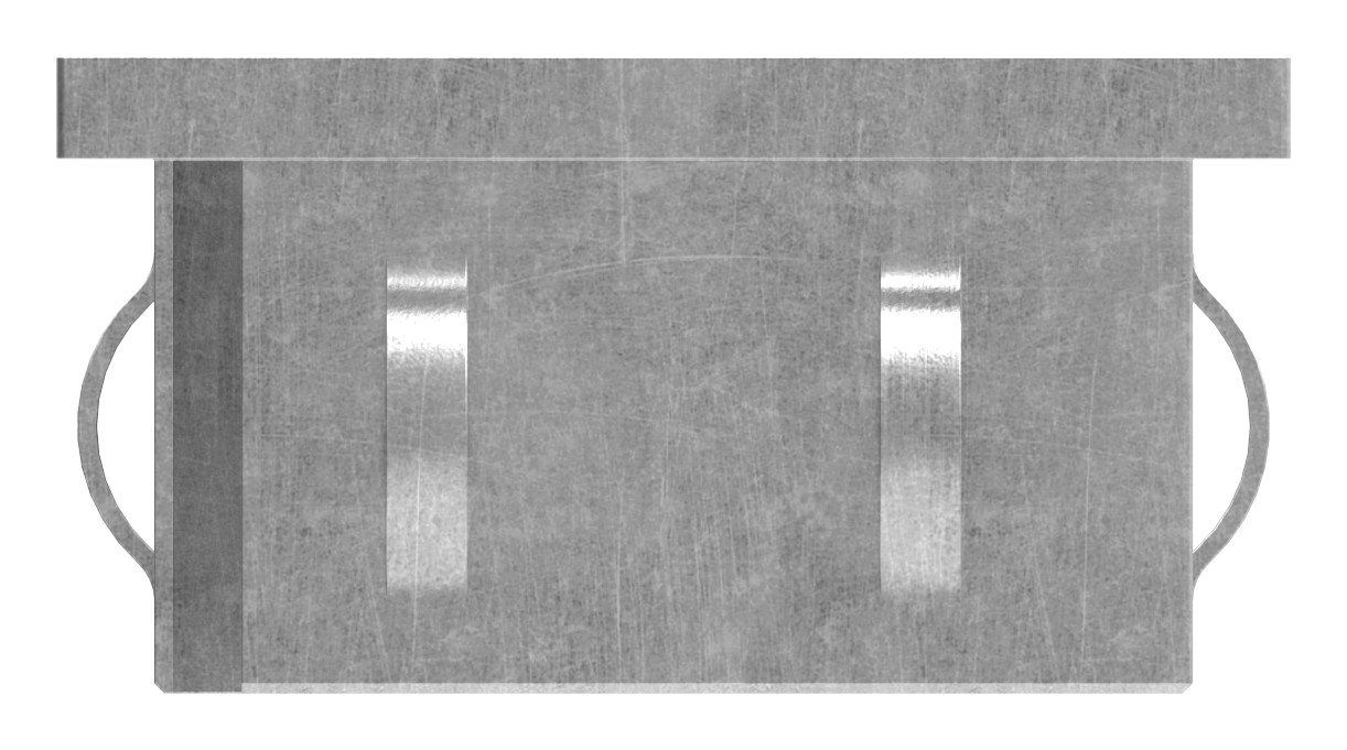 Stahleinschlagkappe, für Quadratrohr 60x60mm
