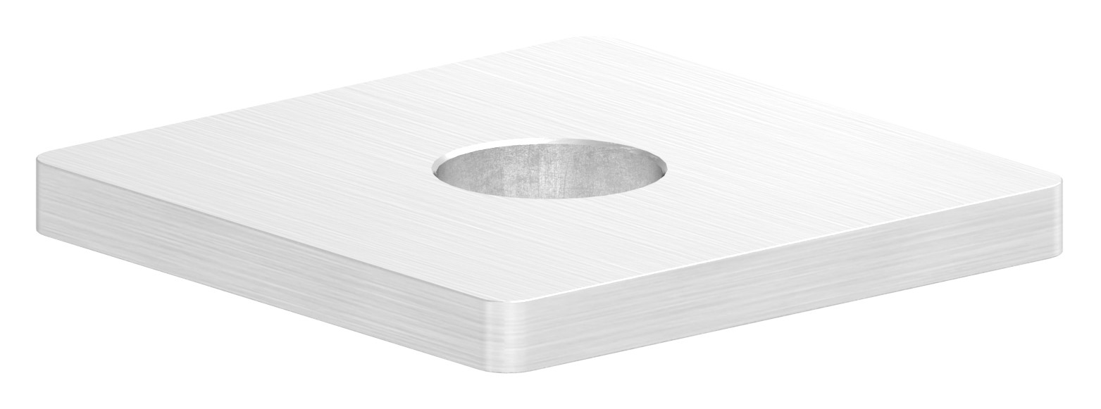 Einsteckkappe für Quadratrohr 40x40 mit Bohrung, V2A