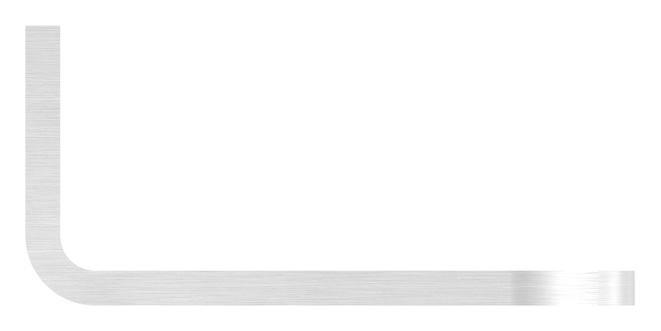 Winkellasche für Stoßgriffe für Rohr 33,7mm, V2A