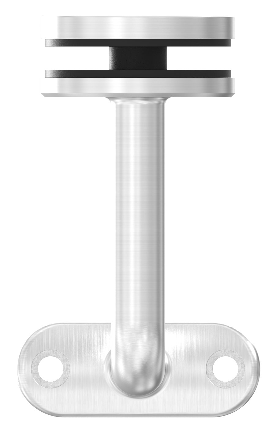Handlaufhalter für Glas, Handlaufanschlussplatte 42,4mm, V4A