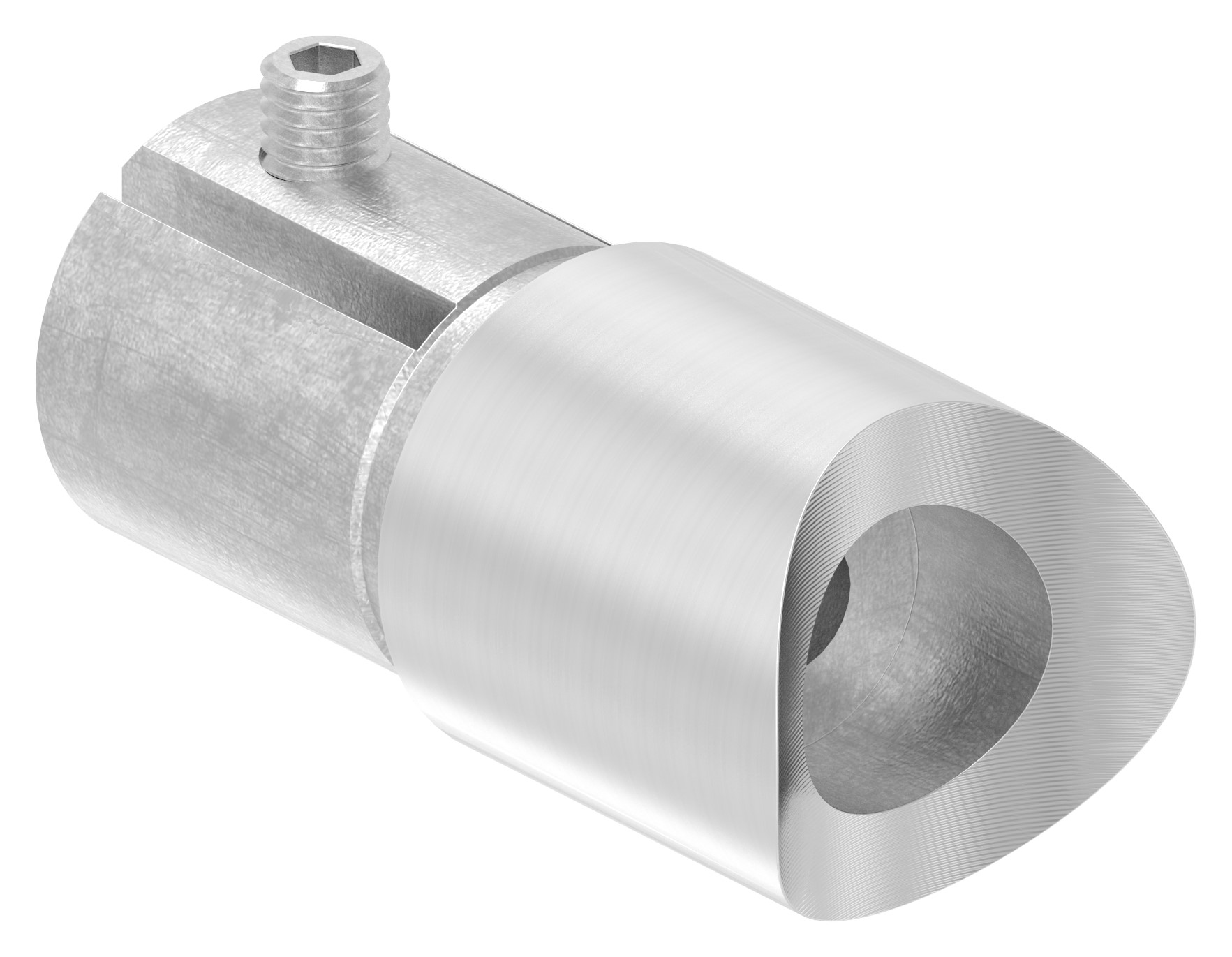 Anschlussstück 90°, Anschluss oben: 42,4mm, V2A