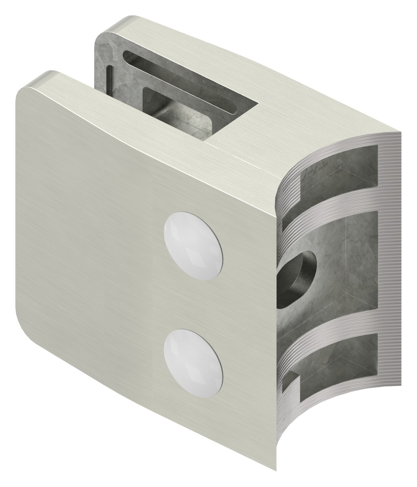 Glasklemme Mod. 14, Anschluss: 42,4mm, VA-Effekt Glasklemme Mod. 14, Anschluss: 42,4mm, VA-Effekt