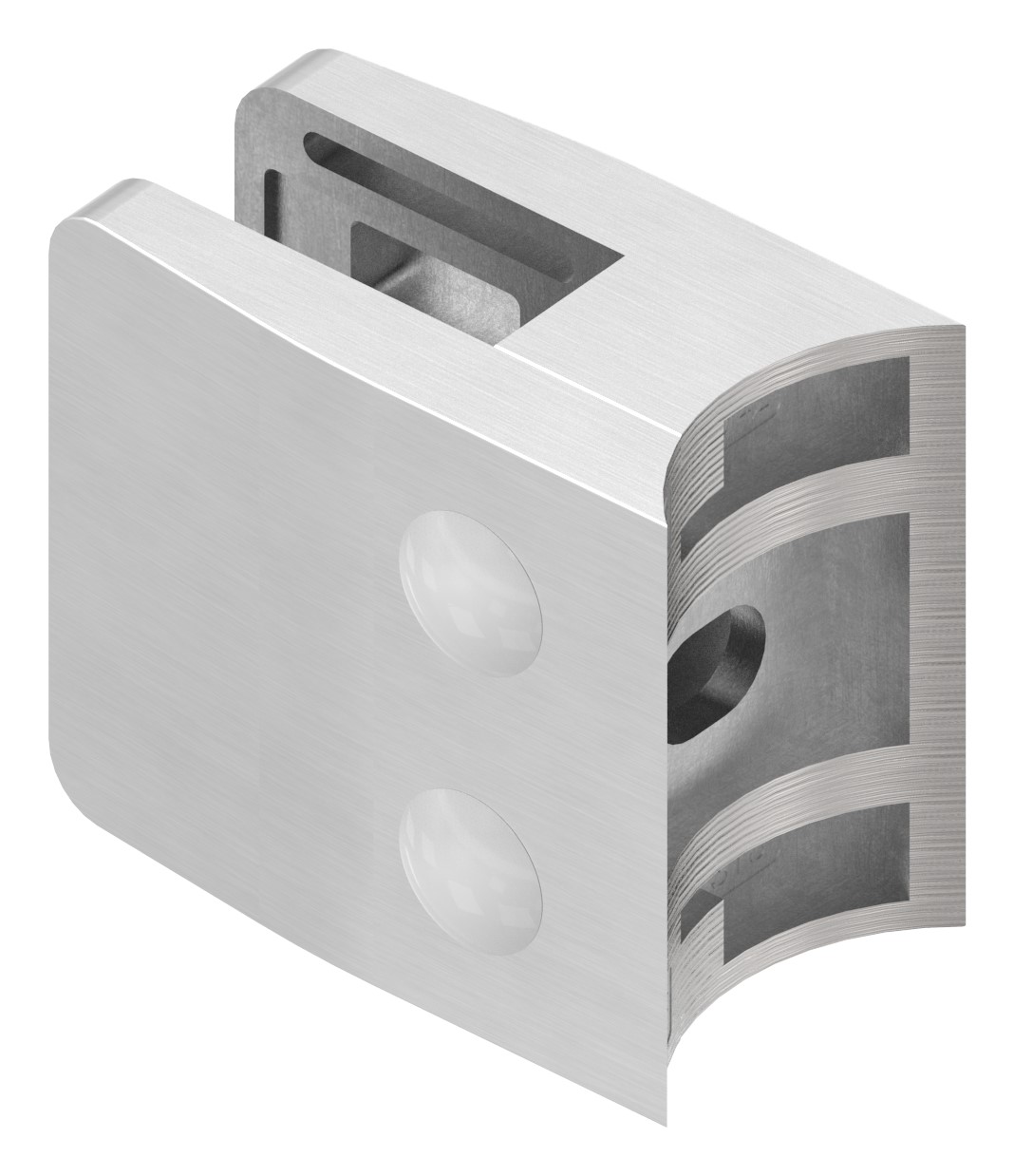 Glasklemme Mod. 34, Anschluss: 42,4mm, V4A Glasklemme Mod. 34, Anschluss: 42,4mm, V4A