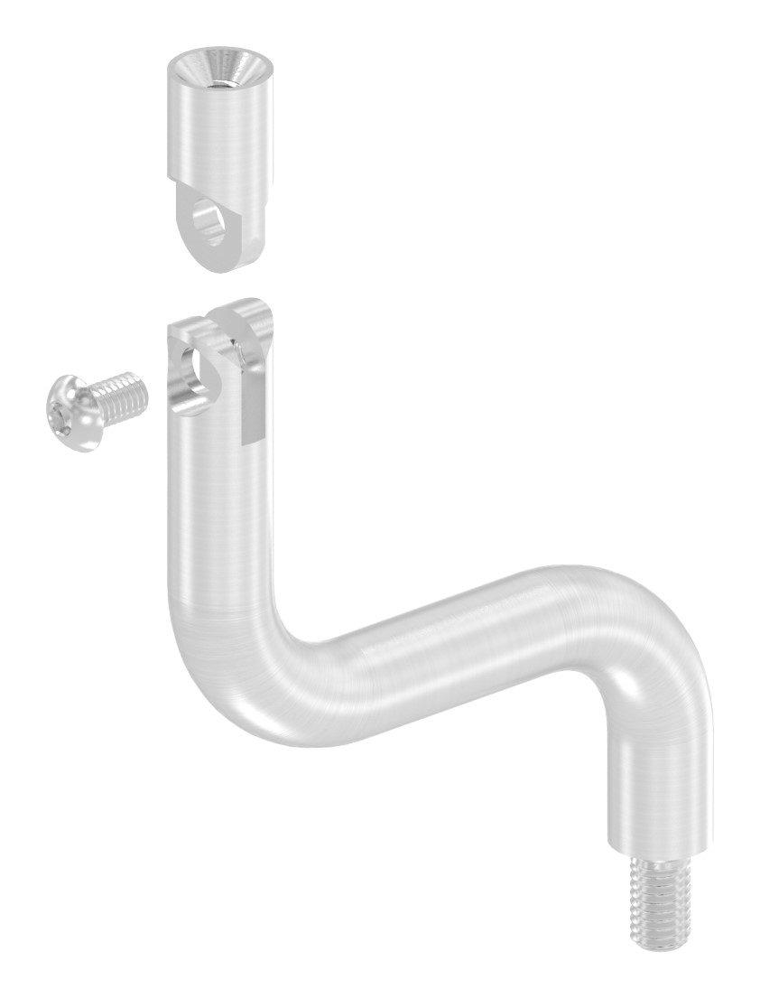 Bügel Ø 14mm, 2x 90° gebogen, V2A