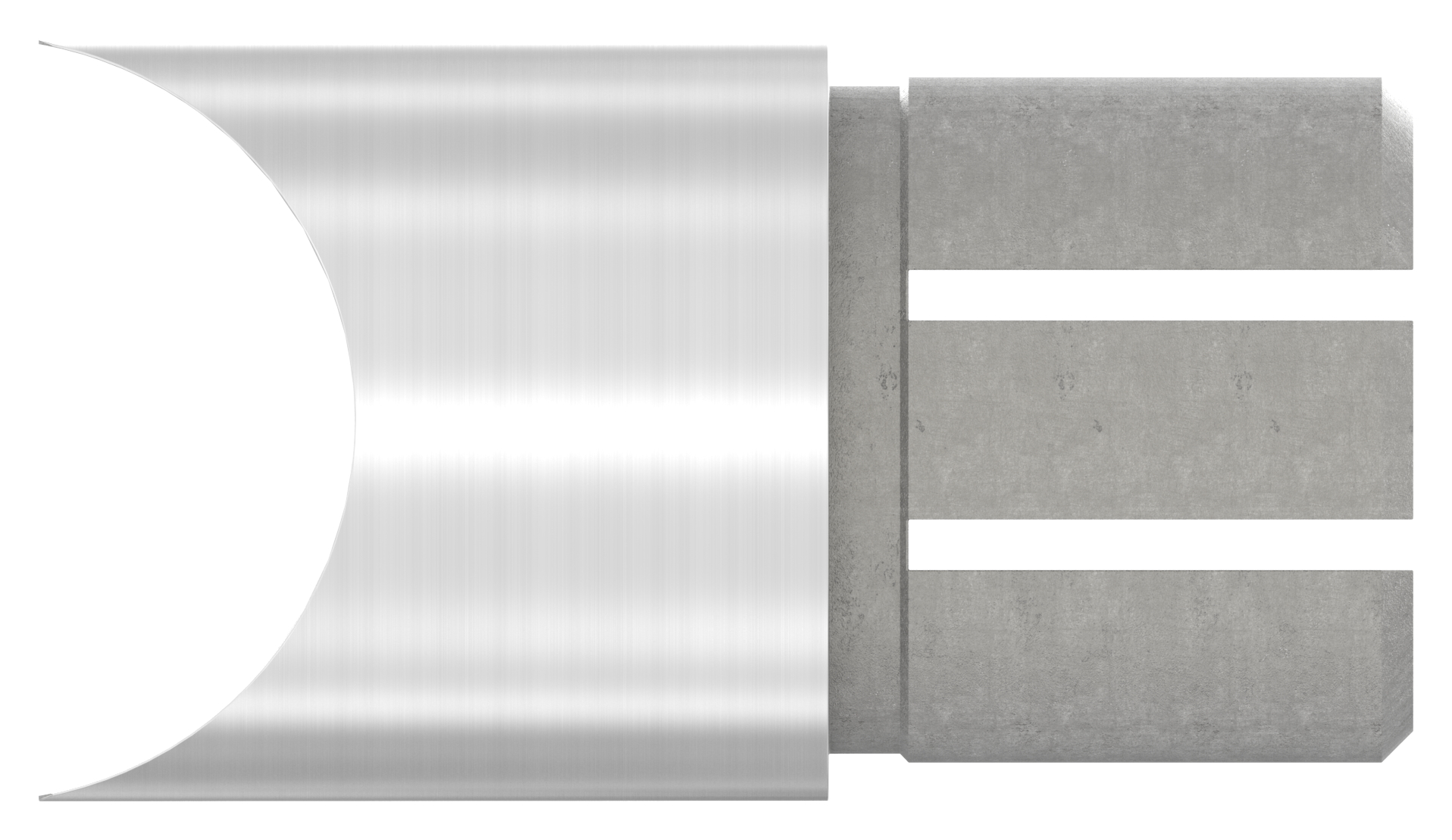 Anschlussstück 90°, Anschluss oben: 48,3mm, V2A