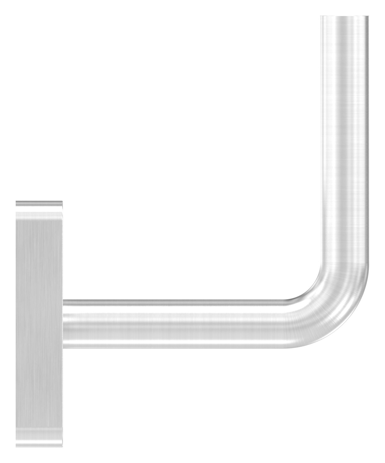 Handlaufhalter zum Anschweißen + Abdeckrosette (Ronde und Bügel verschweißt), V2A