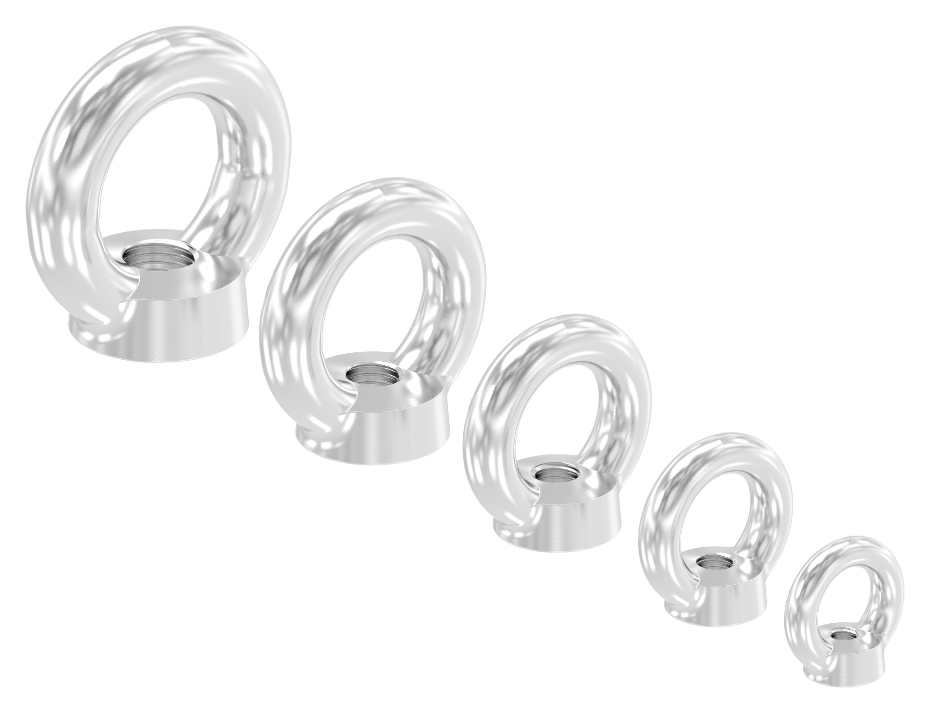 Ringmutter mit Innengewinde 8mm, V4A