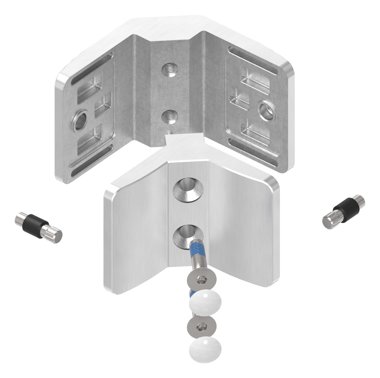 Eckglasklemme 90° Mod. 24, V2A