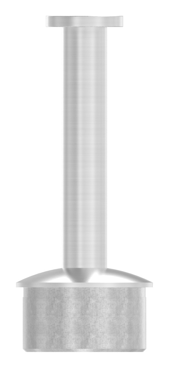 Rohrabschlussstopfen für Rohr 42,4x2,0mm, Handlaufanschlussplatte: flach, V2A