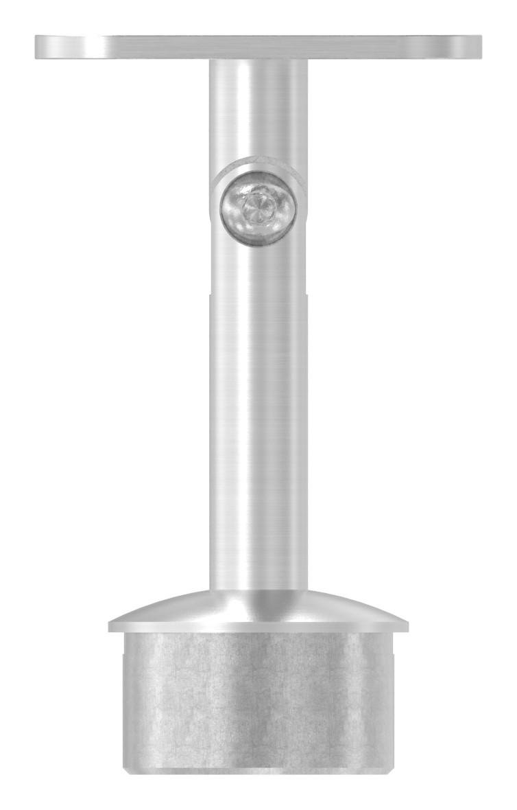 Rohrabschlussstopfen für Rohr 42,4x2,0mm, Handlaufanschlussplatte: flach, V2A