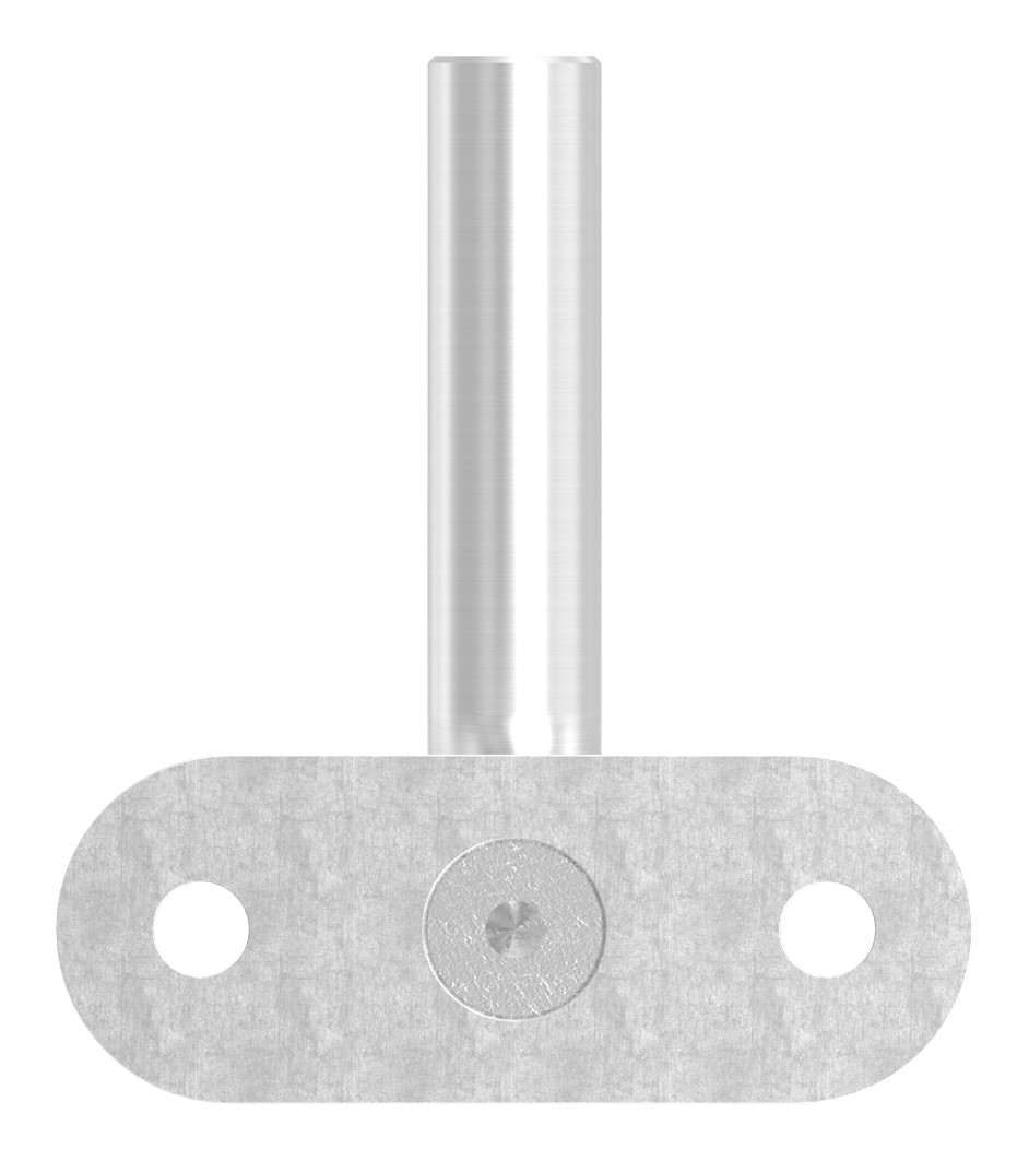 Bügel Ø 12mm mit gerader Handlaufanschlussplatte, V2A