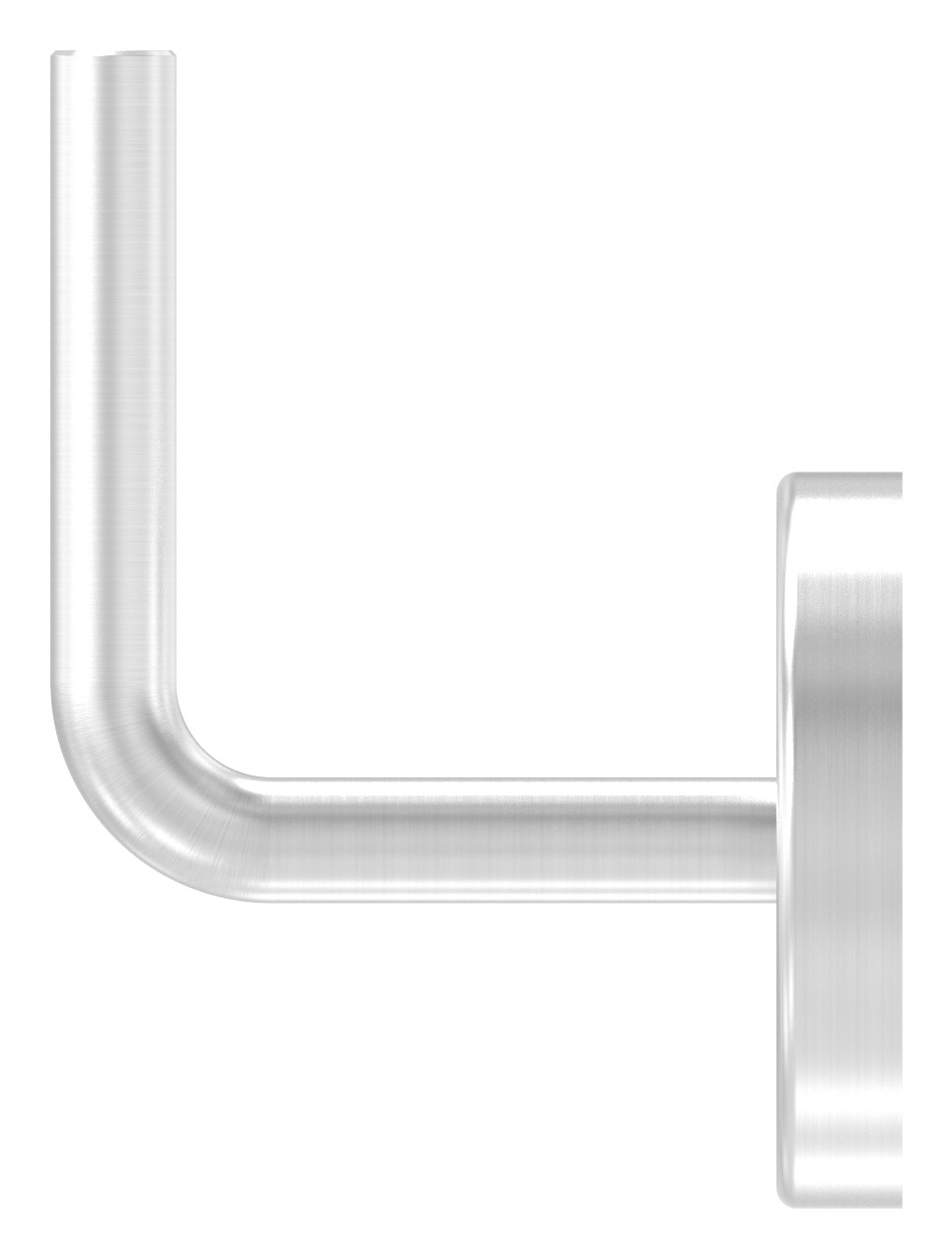 Handlaufhalter zum Anschweißen + Abdeckrosette (Ronde und Bügel verschweißt), V2A