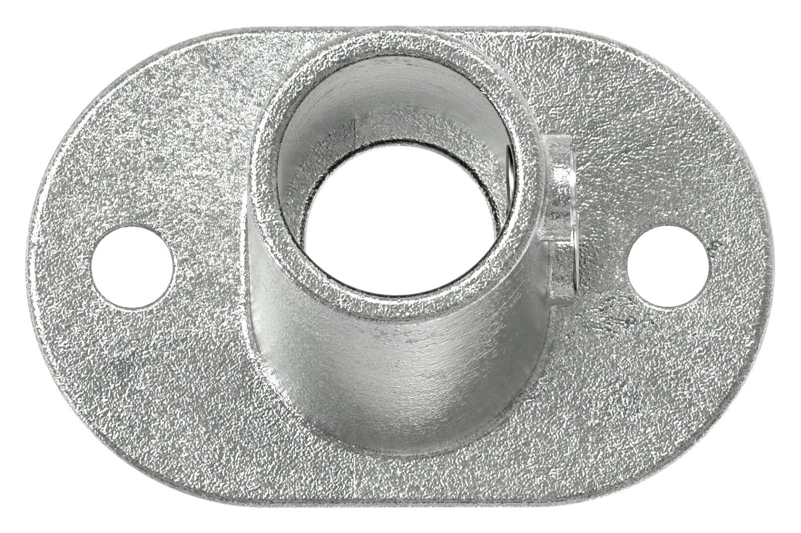 Fußplatte variabel mit 2 Bohrungen, für Rohr Ø 42,4mm