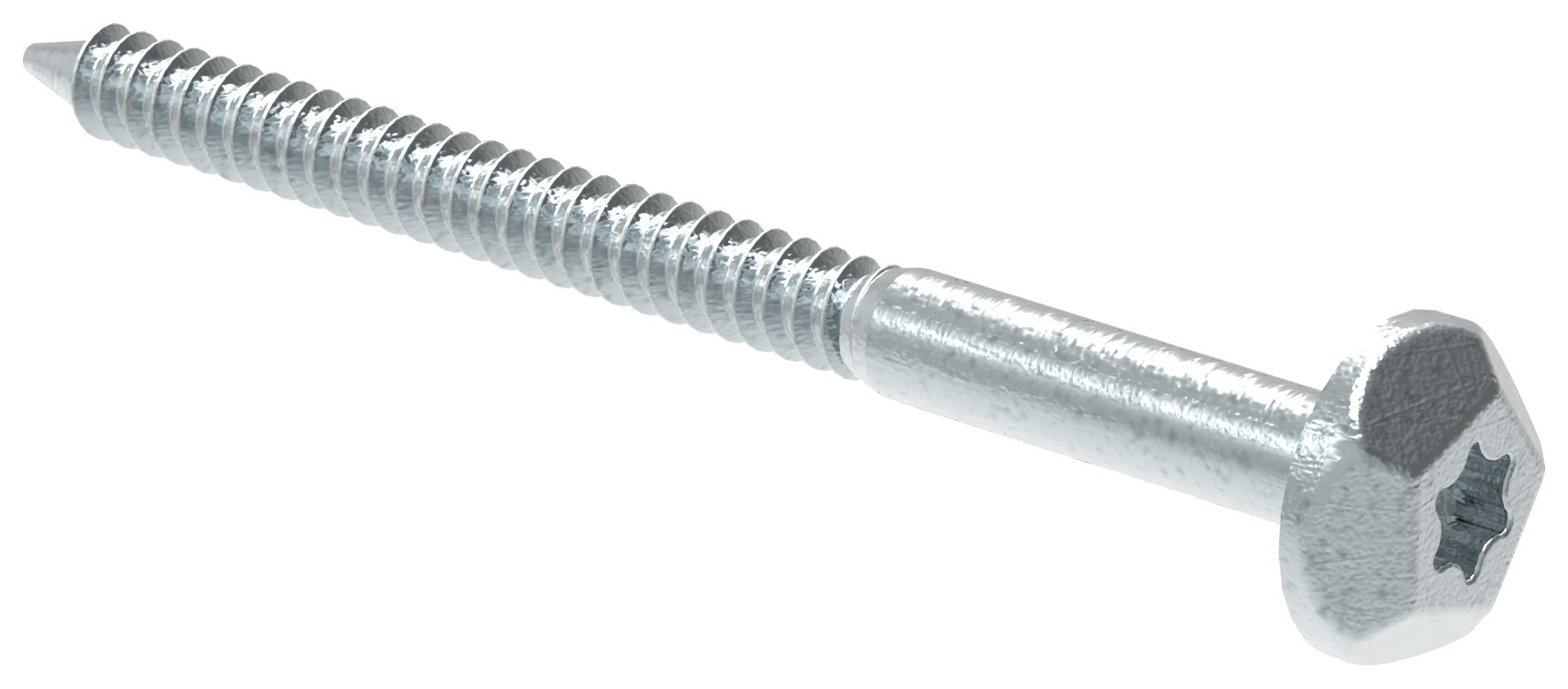 Sicherheitsschraube 7x85mm, Stahl verzinkt - blau passiviert