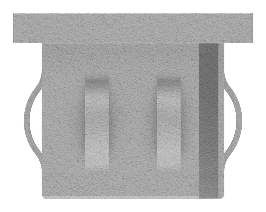 Stahleinschlagkappe, für Quadratrohr 40x40mm, verzinkt