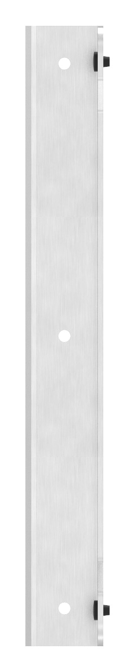 Anschlagsblech mit Gummipuffer aus Edelstahl, 37.5x41.5x328mm, V2A Anschlagsblech mit Gummipuffer aus Edelstahl, 37.5x41.5x328mm, V2A