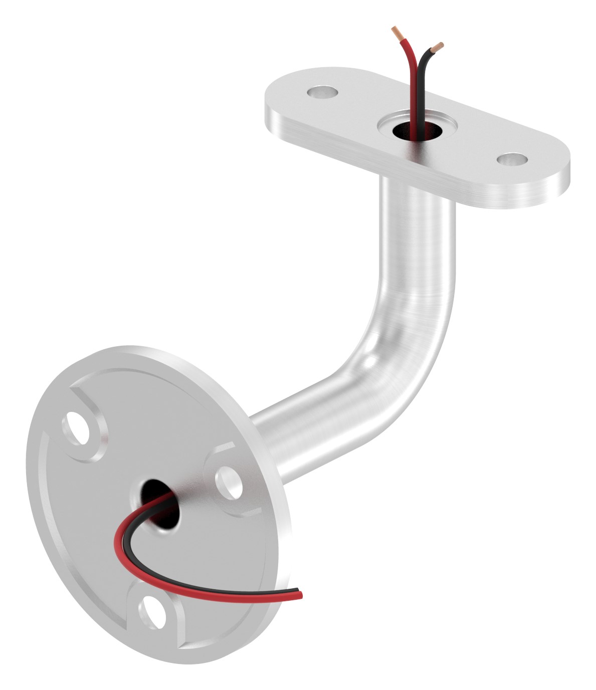 Handlaufhalter mit Kabeldurchführung für LED Handläufe, V2A
