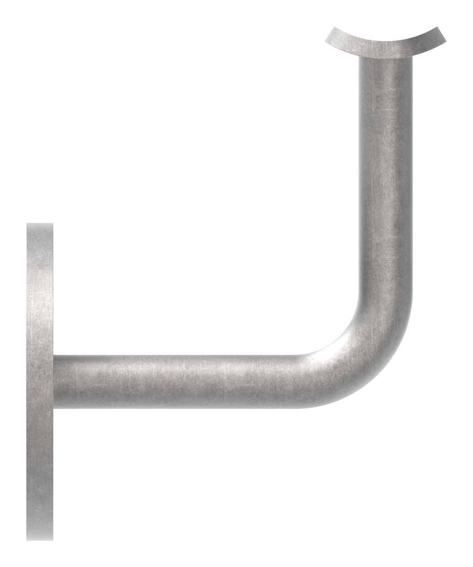 Handlaufträger mit Halteplatte für Rohr 42,4mm, Bohrungen gesenkt