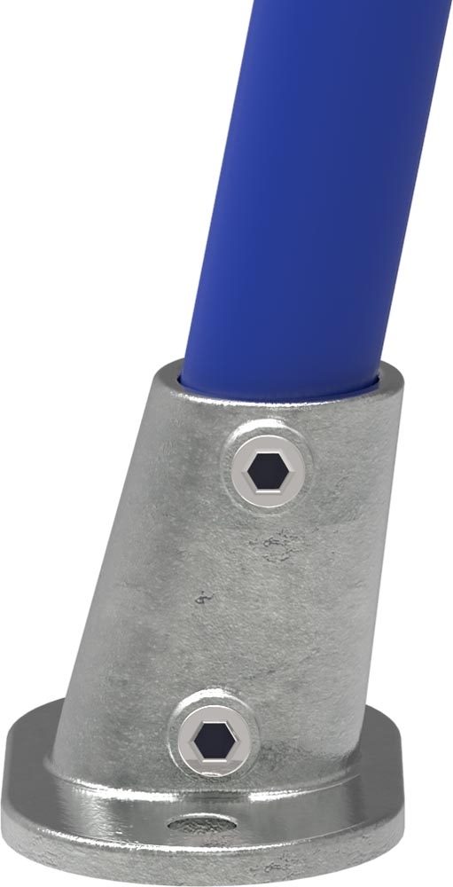 Fußplatte variabel mit 2 Bohrungen, für Rohr Ø 33,7mm