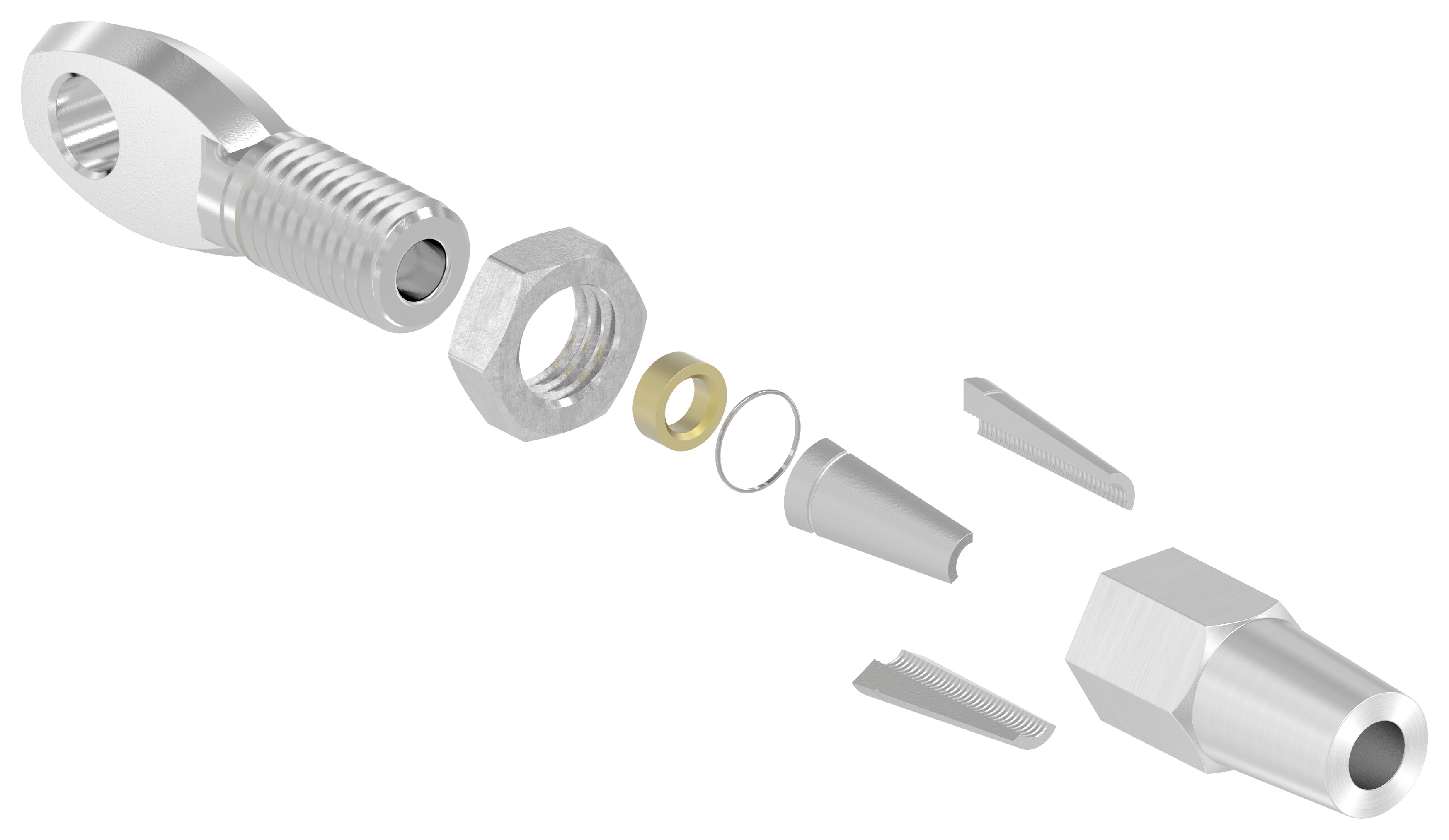 Augenterminal zur Selbstmontage für Seil Ø 4mm, V4A