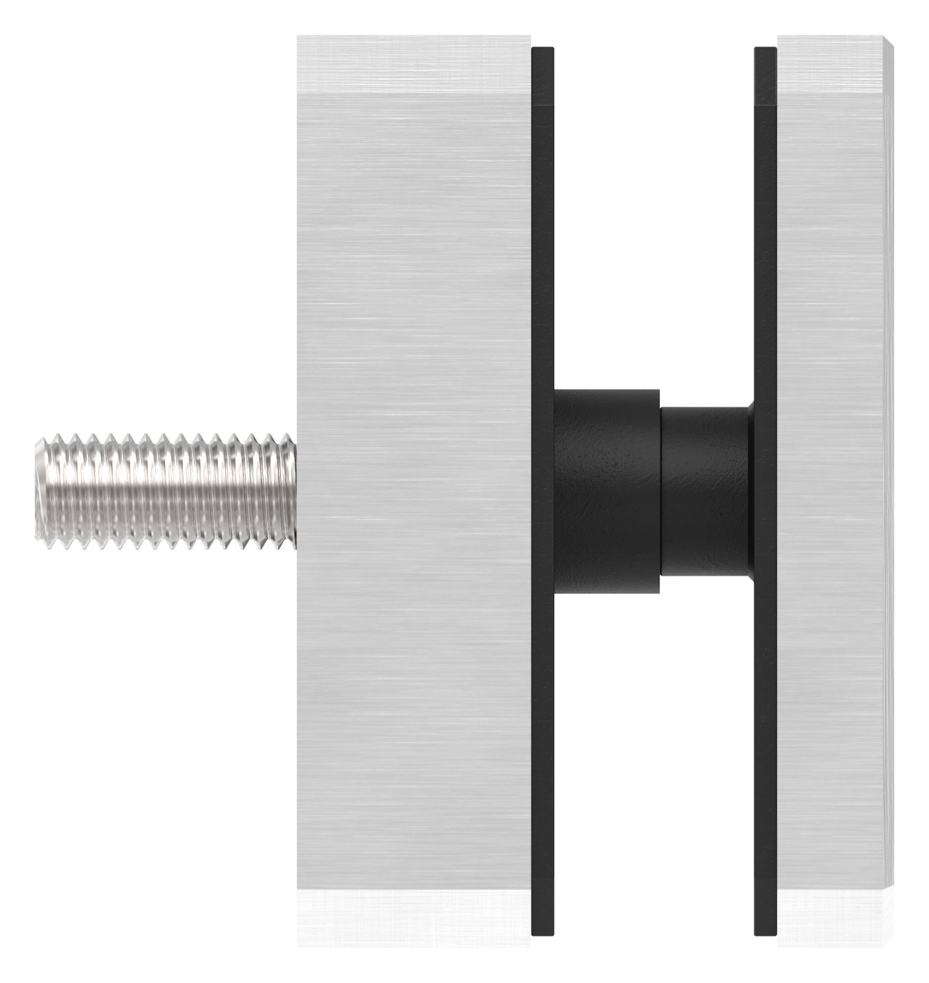 Glaspunkthalter 63x78mm, flach, V2A