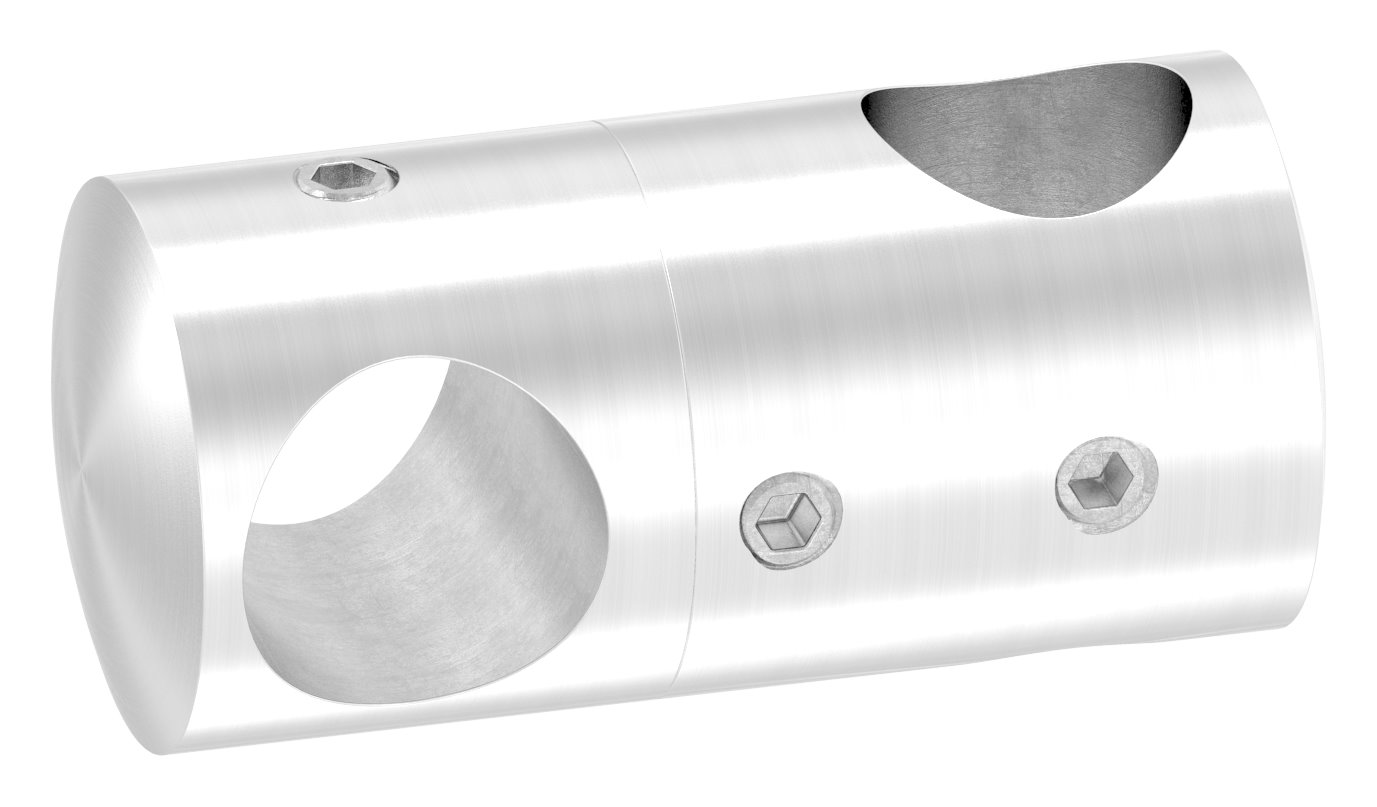 Doppelquerstabhalter mit 14,2 und 14,2mm Bohrung, V2A