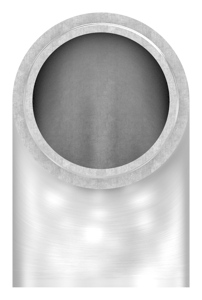 Endbogen 90° flach, für Rohr 42,4x2,5mm, V2A