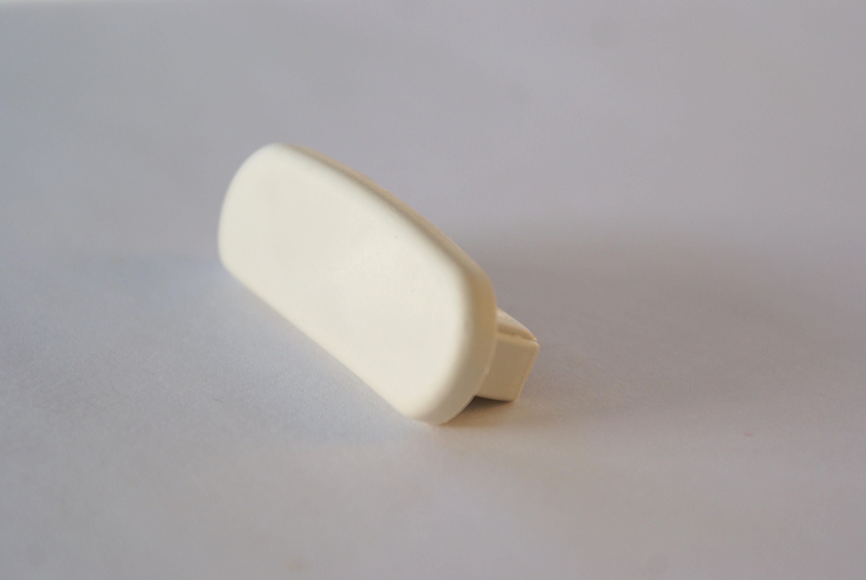 Endkappe für Kunststoffhandlauf für 40x8mm, perlweiß