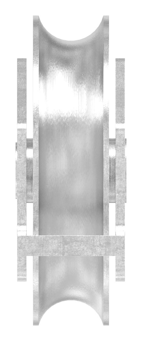 Schiebetorrolle, Rundrille, Ø 98mm, V2A Schiebetorrolle, Rundrille, Ø 98mm, V2A