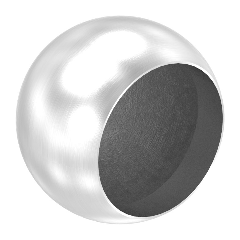 Rohrabschlusskugel hohl für 42,4mm Rohr, mit M8