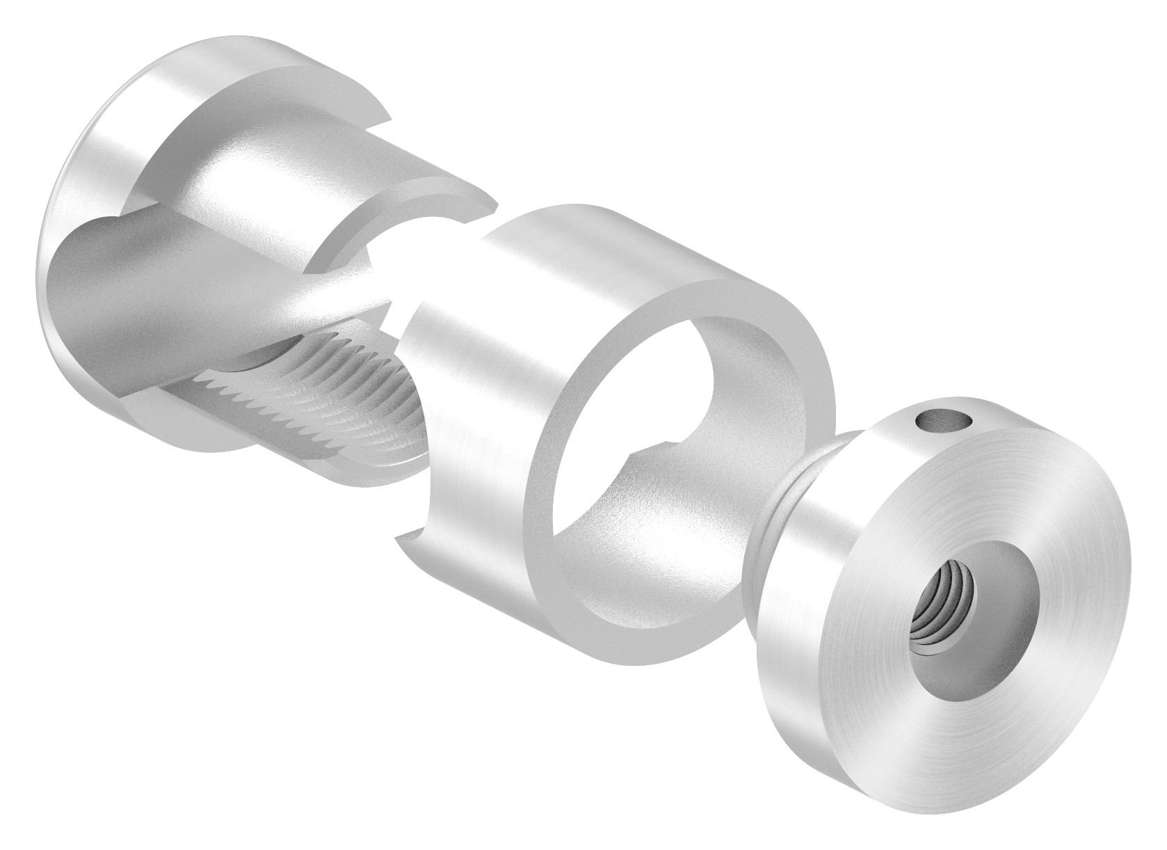 Brenk Grundhalter für Stäbe Ø 14mm, V2A