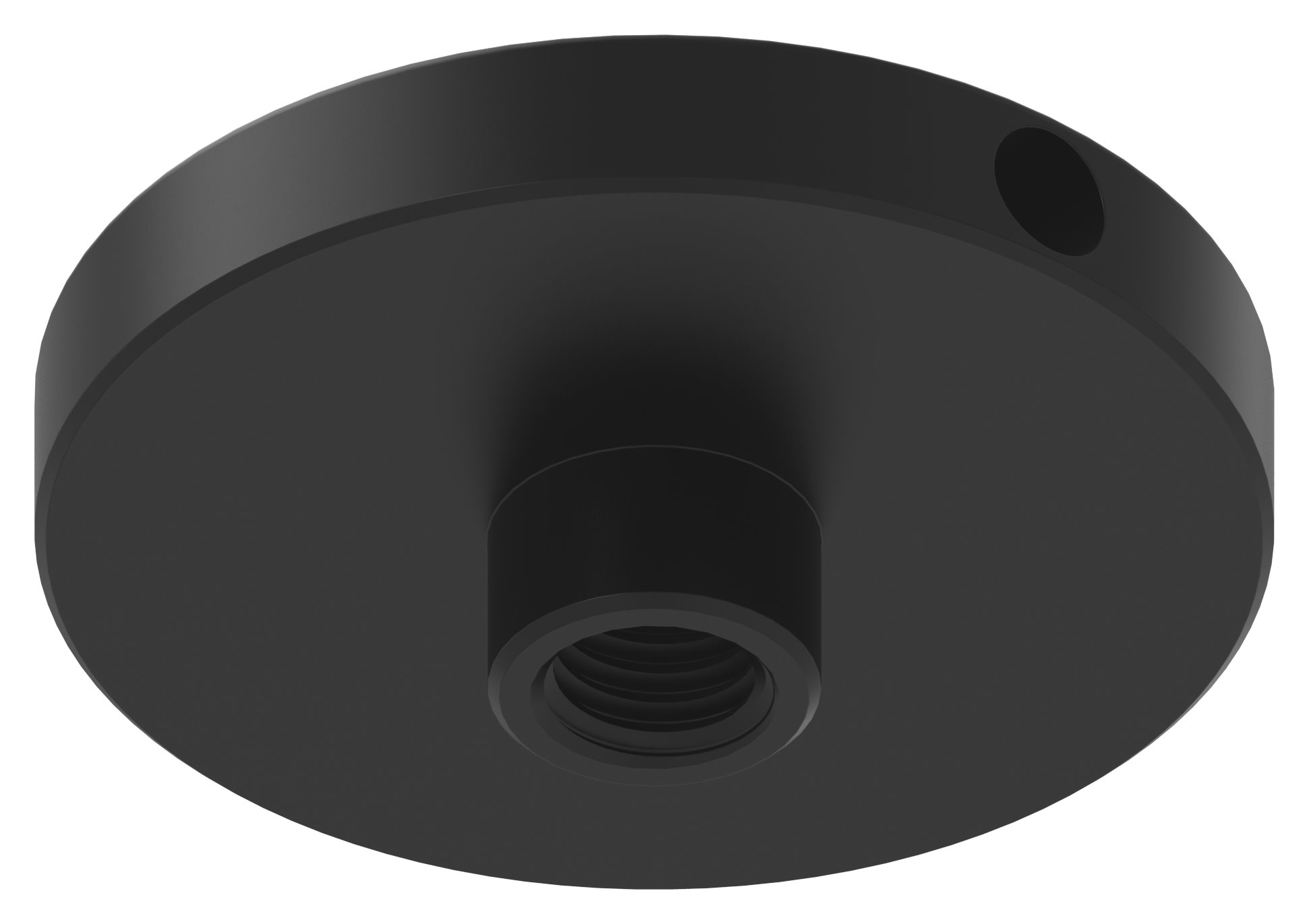 Oberteil für 52mm Glaspunkthalter, V2A, pulverbeschichtet in RAL 9005 schwarz matt