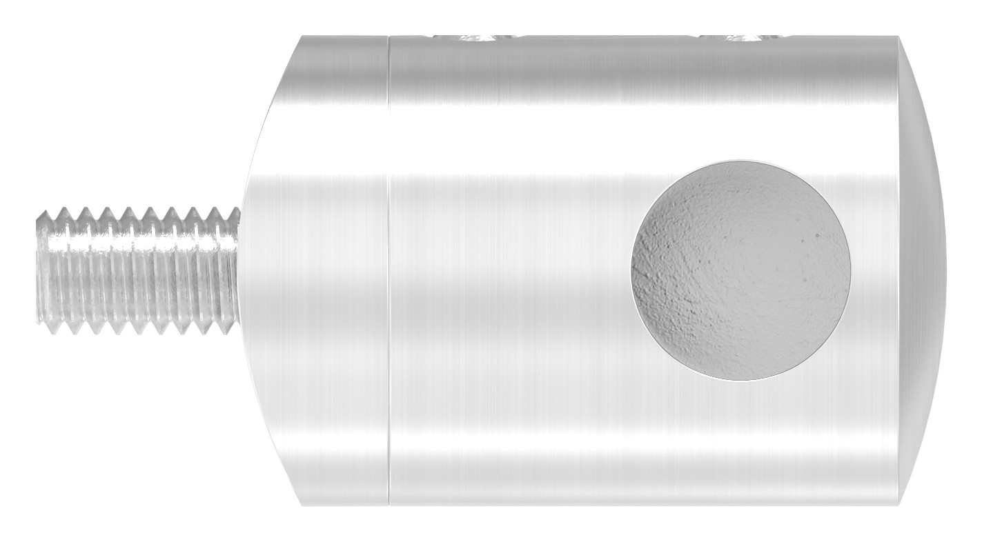 Querstab-Endhalter f. 42,4mm Rohr m. Sackloch rechts 10,2mm, V2A