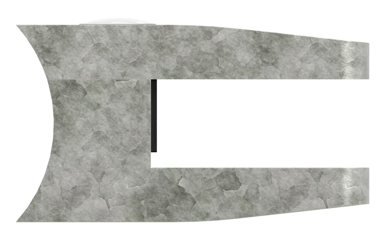 Glasklemme Mod. 14, Anschluss: 48,3mm, Zink roh Glasklemme Mod. 14, Anschluss: 48,3mm, Zink roh