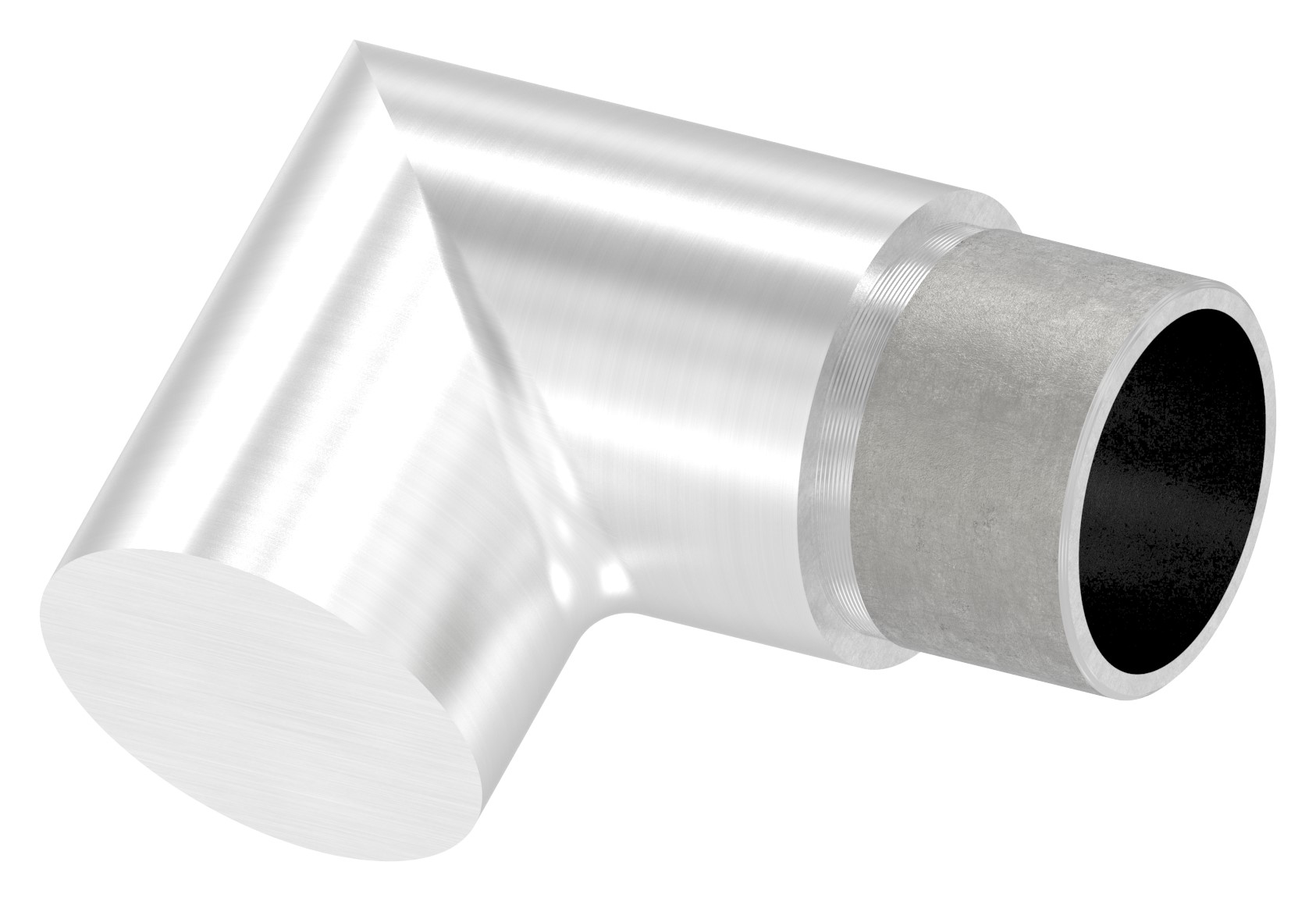 Endbogen 90°, für Rohr 33,7x2,0mm, V2A