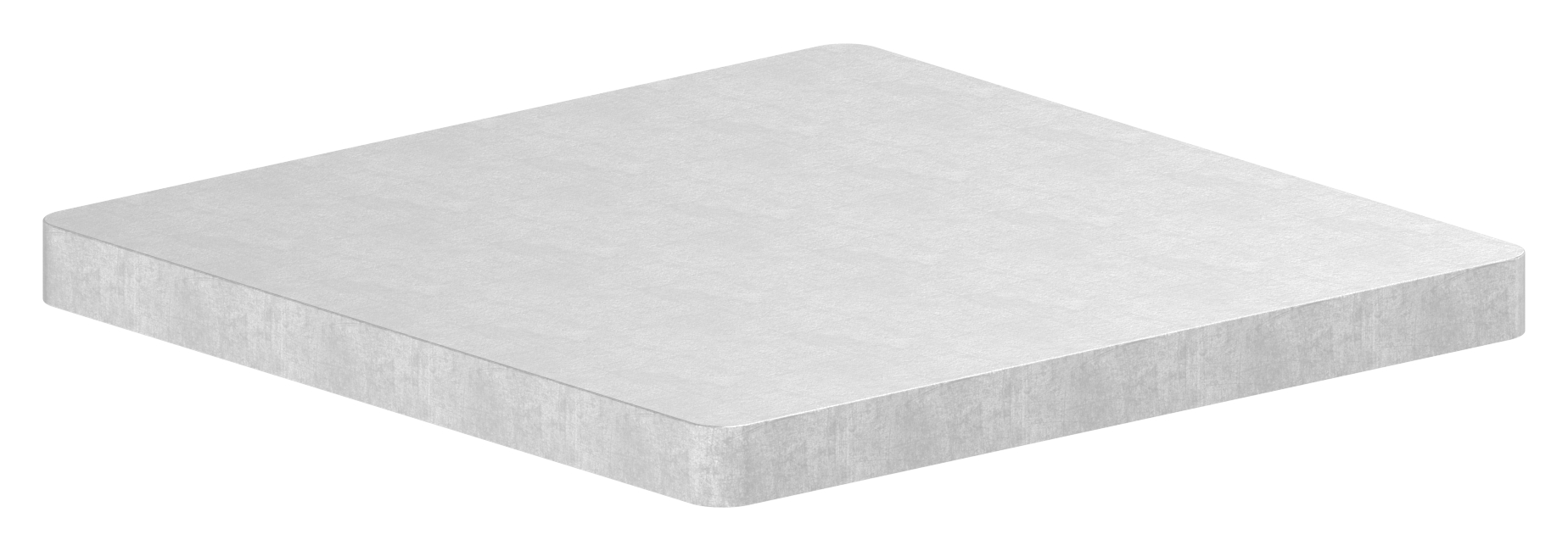 Flachkappe für QR 50x50mm, Stahl roh