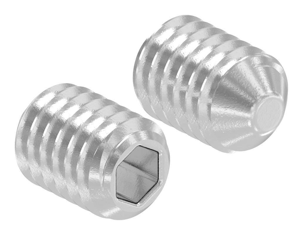 Gewindestift M4x6, V2A, DIN 914 / ISO 4027 Gewindestift M4x6, V2A, DIN 914 / ISO 4027