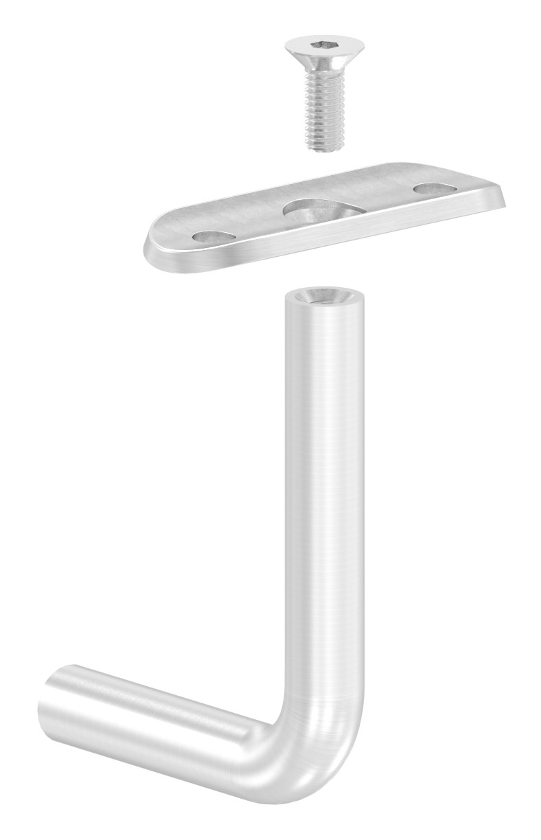Bügel Ø 12mm mit Handlaufanschlussplatte 48,3mm, V2A Bügel Ø 12mm mit Handlaufanschlussplatte 48,3mm, V2A