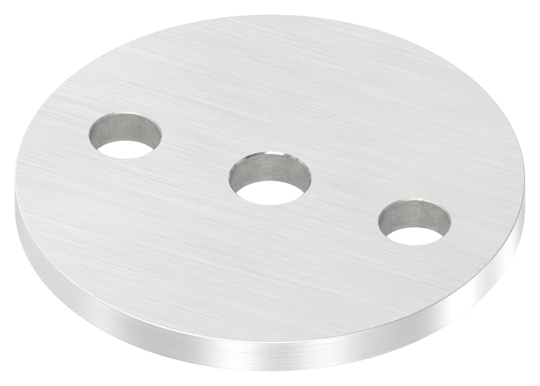 Ankerplatte Ø 80x6mm, mit Längsschliff, V2A