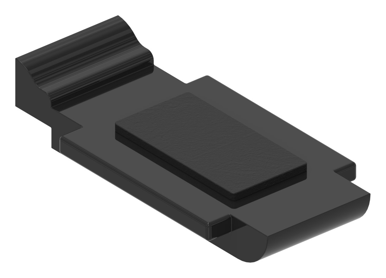 Sicherungsplatte für Mod. 14 , Zink roh pulverbeschichtet in RAL 9005 glänzend Sicherungsplatte für Mod. 14 , Zink roh pulverbeschichtet in RAL 9005 glänzend