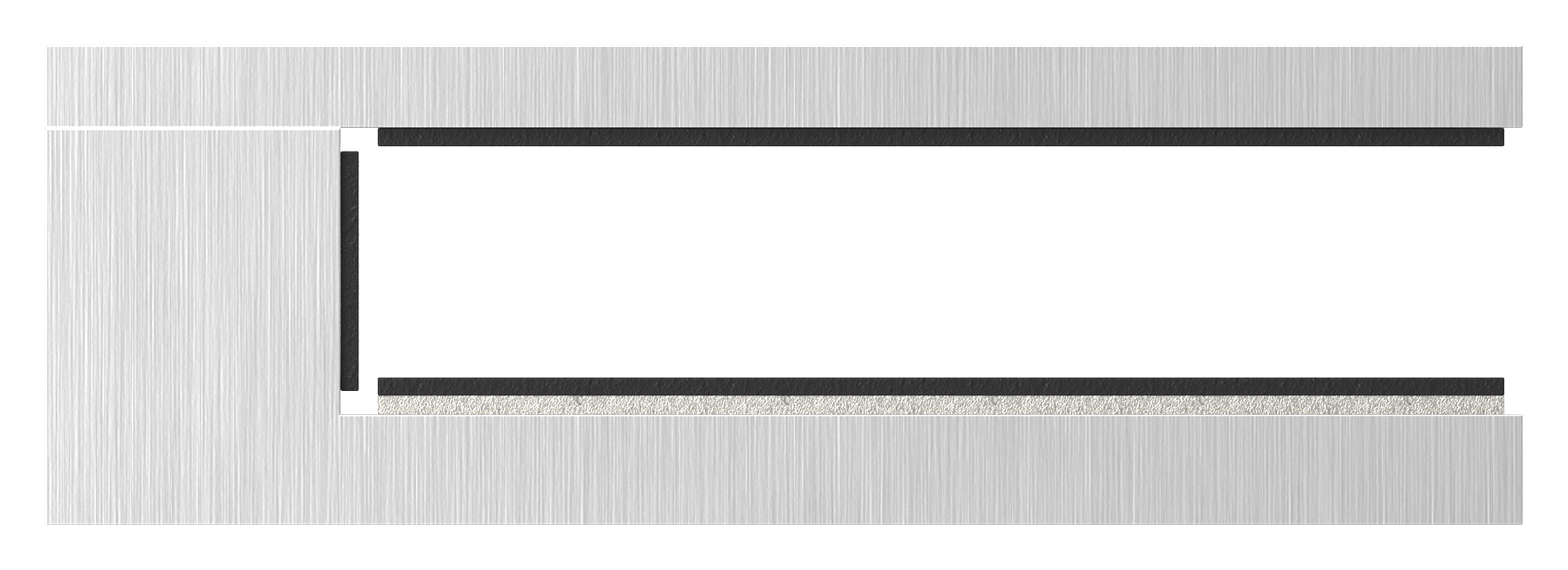Glasverbinder für Wandmontage, für Glas 12 - 12,76mm, V4A