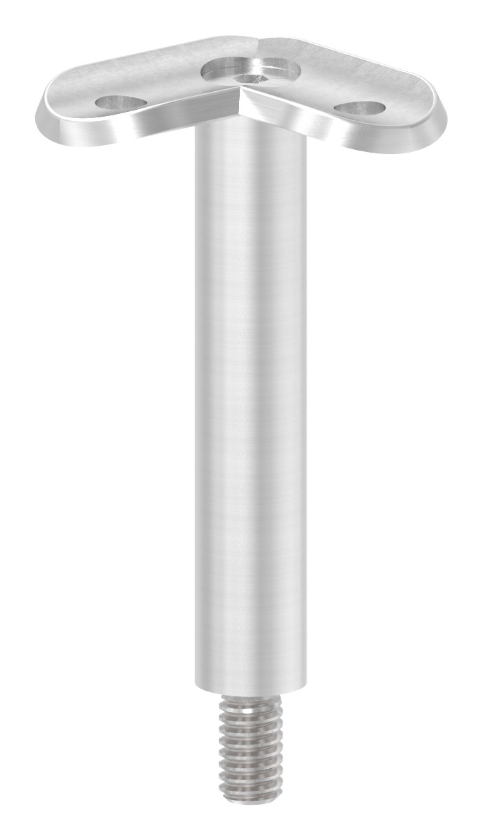 Stift Ø 14mm mit 90° Handlaufanschlussplatte für Rohr 42,4mm, V2A