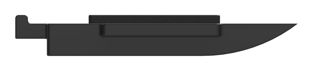 Sicherungsplatte für Mod. 38 , Zink roh pulverbeschichtet in RAL 9005 glänzend