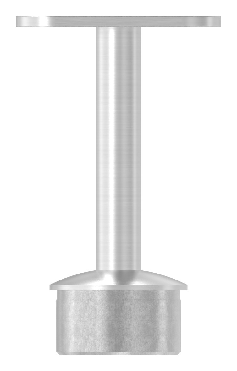 Rohrabschlussstopfen für Rohr 42,4x2,0mm, Handlaufanschlussplatte: flach, V2A