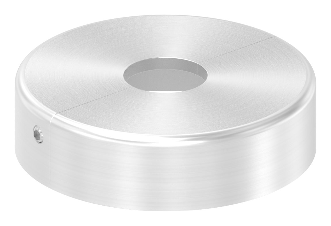 Abdeckrosette, 45x12mm, Bohrung 12,5mm, zweiteilig, V2A