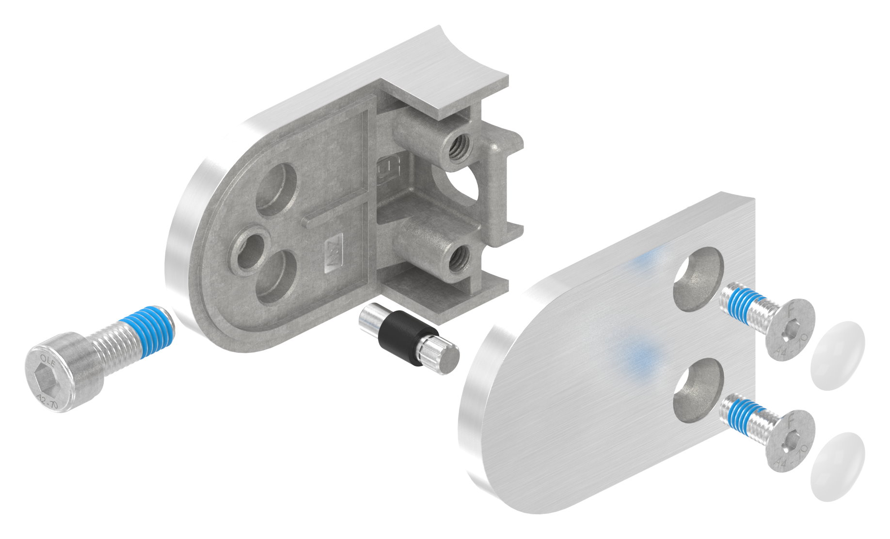 Glasklemme Mod. 32, Anschluss: 48,3mm, V4A