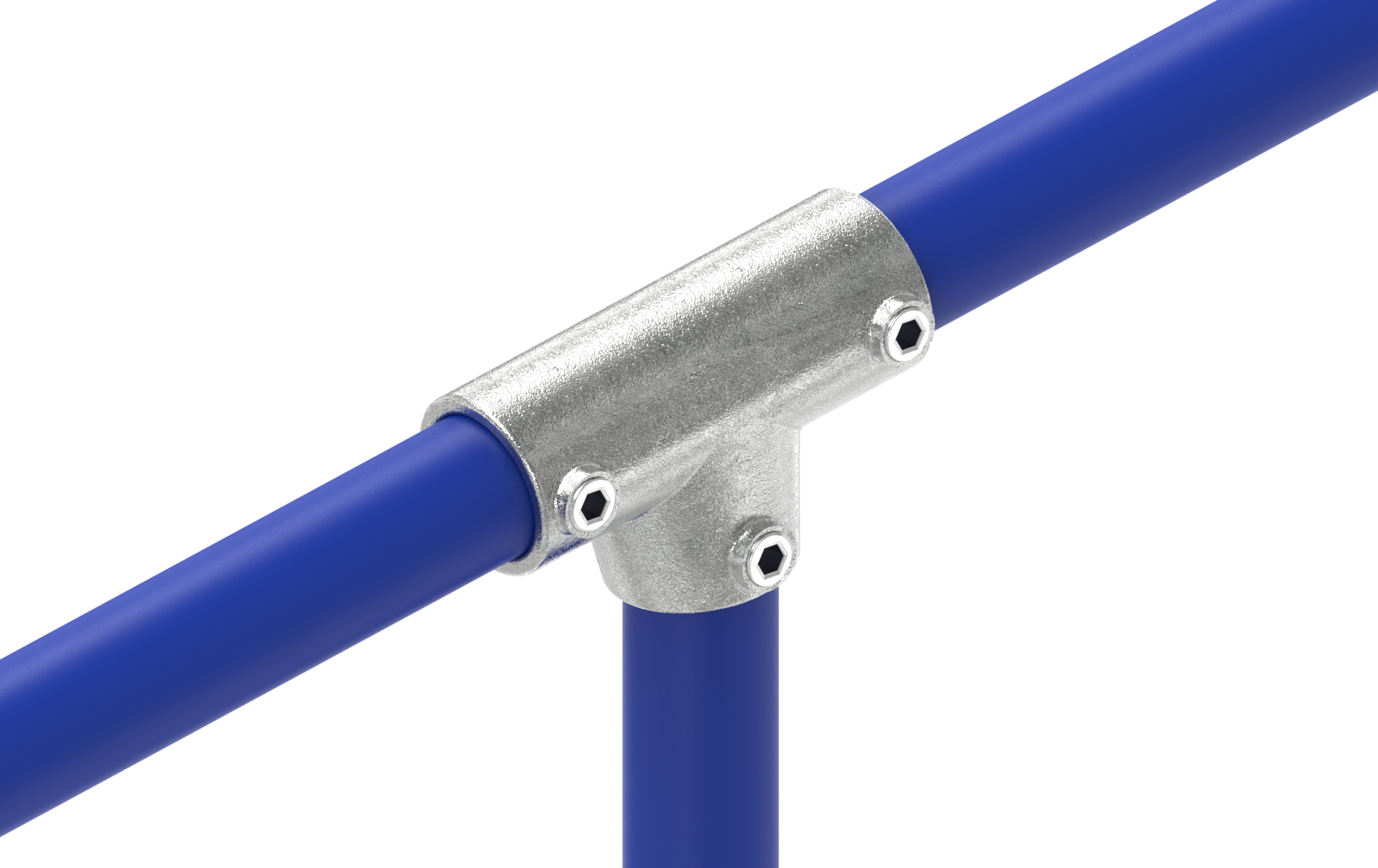 T-Stück lang, schräg, variabel, für Rohr Ø 42,4mm